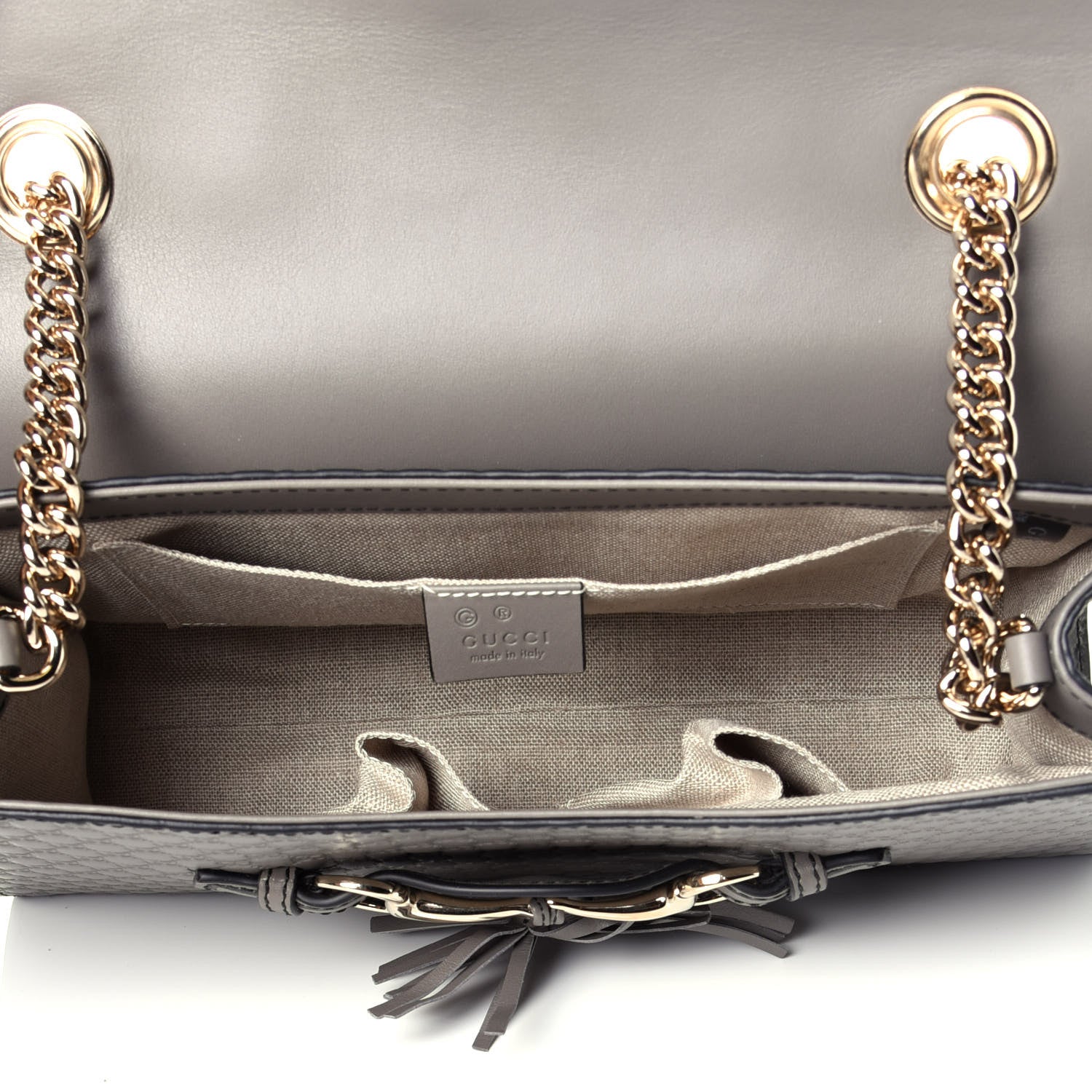 Gucci Soft Microguccissima Medium Emily Chain Shoulder Bag Loess 6 of 10