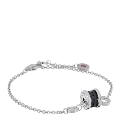 Bulgari Sterling Silver Black Ceramic Save the Children Bracelet SM 1 of 3