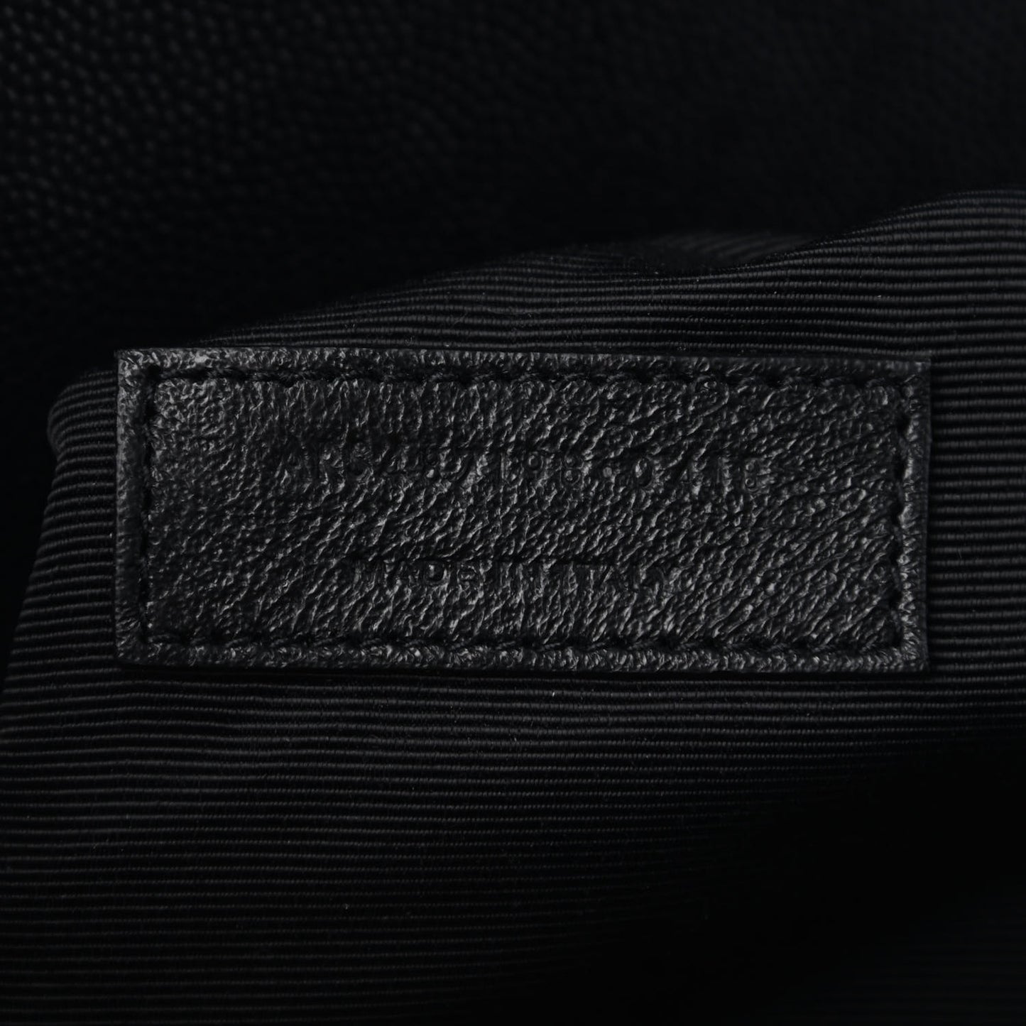 Grain De Poudre Textured Mixed Matelasse Large Triquilt Monogram Satchel Black