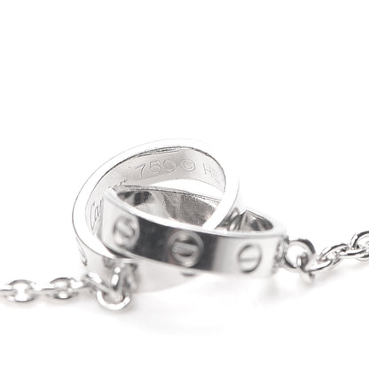Cartier 18K White Gold Interlocking LOVE Necklace 6 of 7