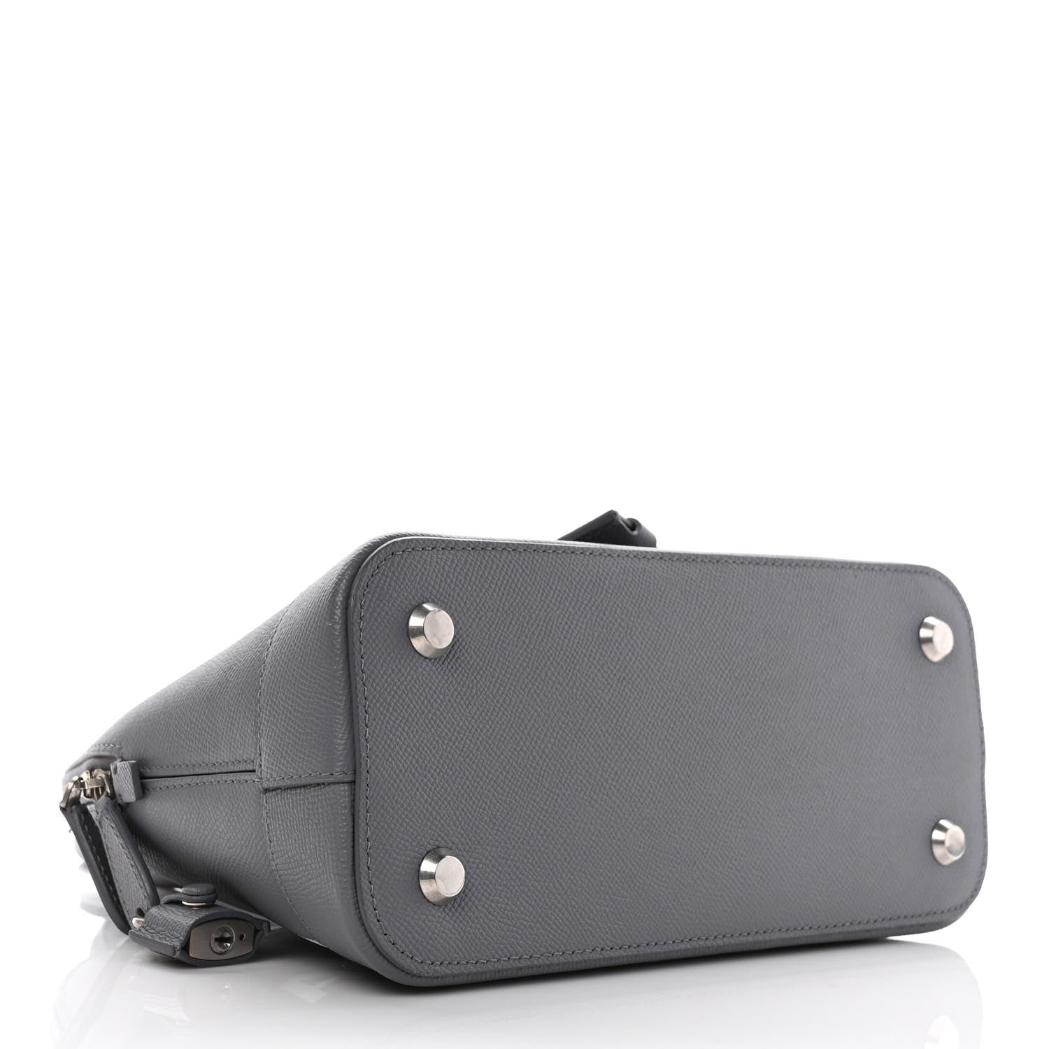 Balenciaga Signature Grained Calfskin Logo S Ville Top Handle Bag Gris Perle Fonce White 3 of 12