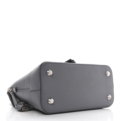 Balenciaga Signature Grained Calfskin Logo S Ville Top Handle Bag Gris Perle Fonce White 3 of 12