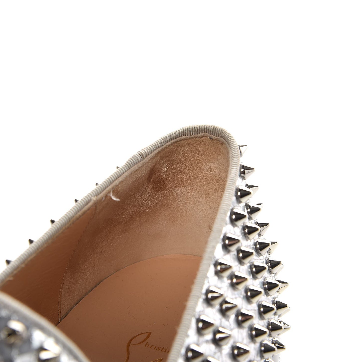 Mens Python Spikes Roller Boat Flat 45 Antique Silver