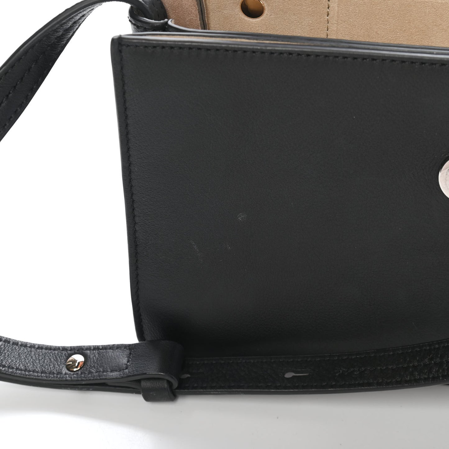 Suede Calfskin Small Faye Shoulder Bag Black