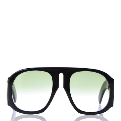 Gucci Oversized Aviator Sunglasses GG0152S Black 2 of 8