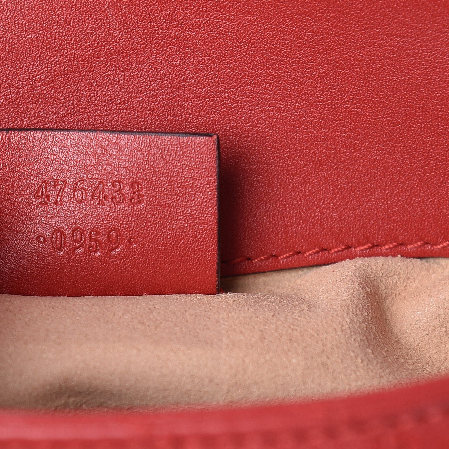 Gucci Calfskin Matelasse Super Mini GG Marmont Shoulder Bag Hibiscus Red 7 of 12