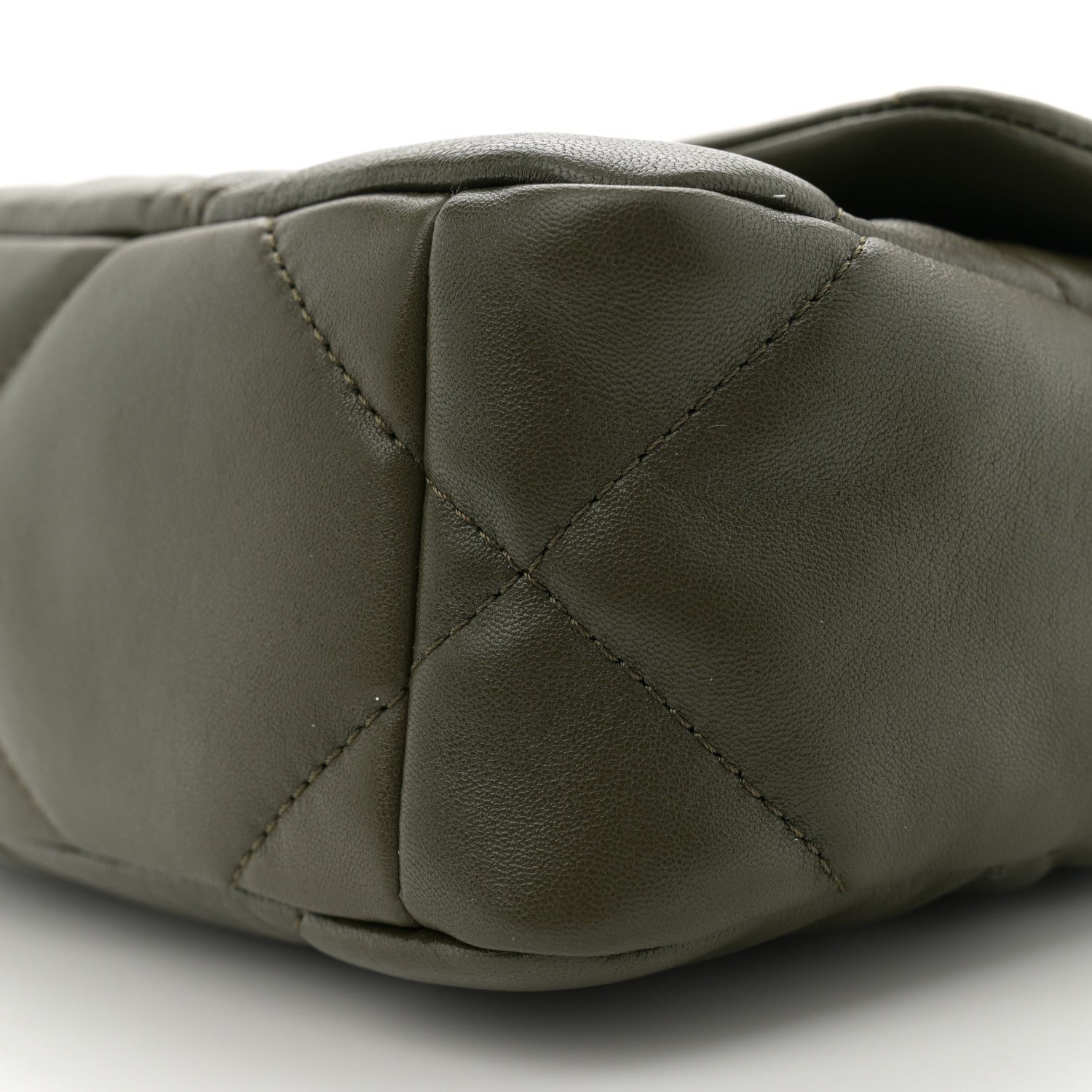 Chanel Lambskin Quilted Medium Chanel 19 Flap Khaki 10 of 10