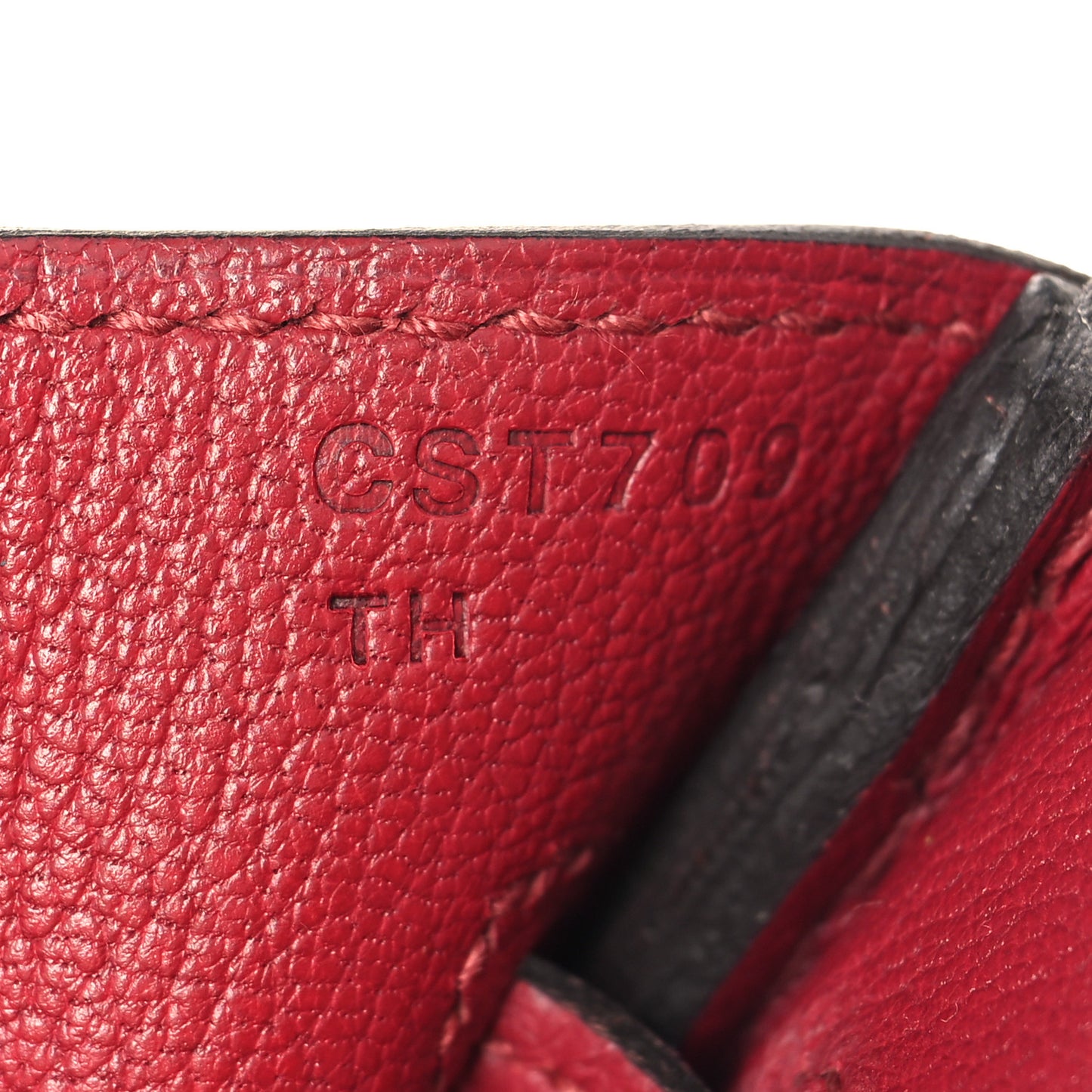 Togo Birkin 30 Gris Mouette Rouge Grenat