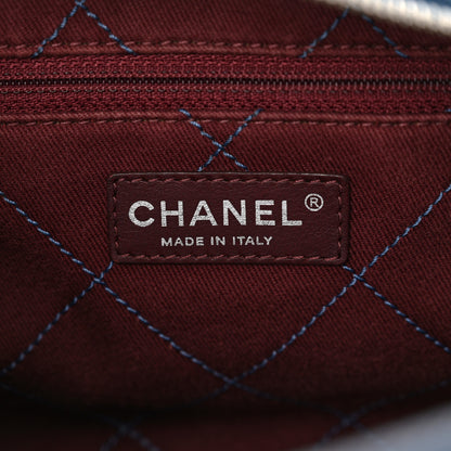 Chanel Caviar Quilted Small Deauville Bowling Bag Blue 6 of 14