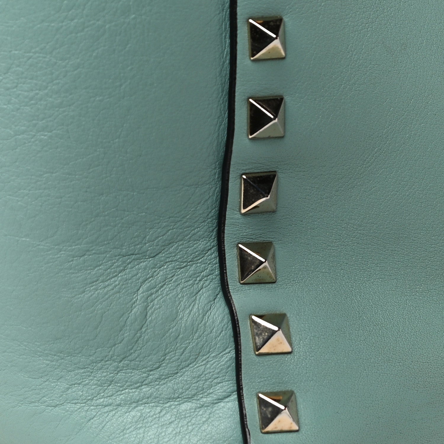 Valentino Garavani Vitello Rockstud Double Handle Tote Morning Dew 12 of 12