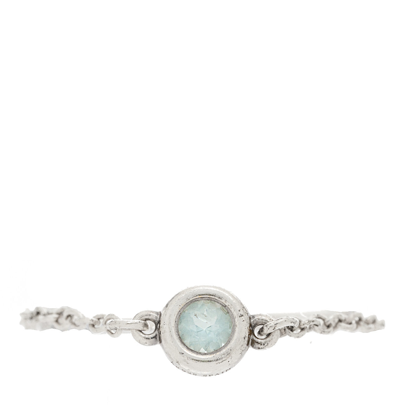 Tiffany Sterling Silver Aquamarine Elsa Peretti Color By The Yard Ring 54 6.75 1 of 7