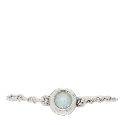 Tiffany Sterling Silver Aquamarine Elsa Peretti Color By The Yard Ring 54 6.75 1 of 7