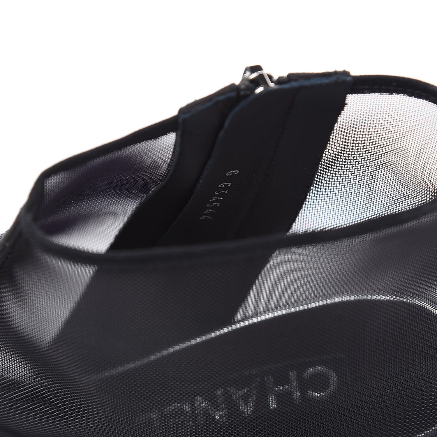 Chanel Mesh Grosgrain Camellia Short Boots 37.5 Black 8 of 8