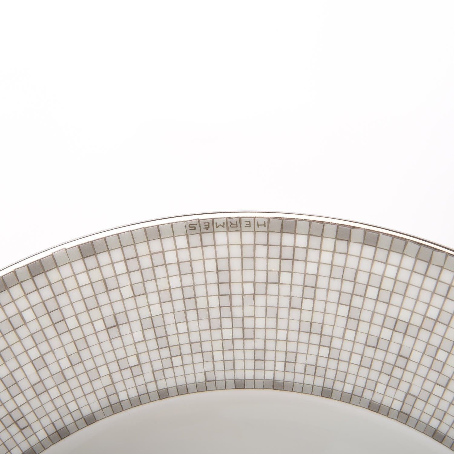 Hermes Porcelain Mosaique Au 24 Platine Soup Bowl Set of 2 6 of 7