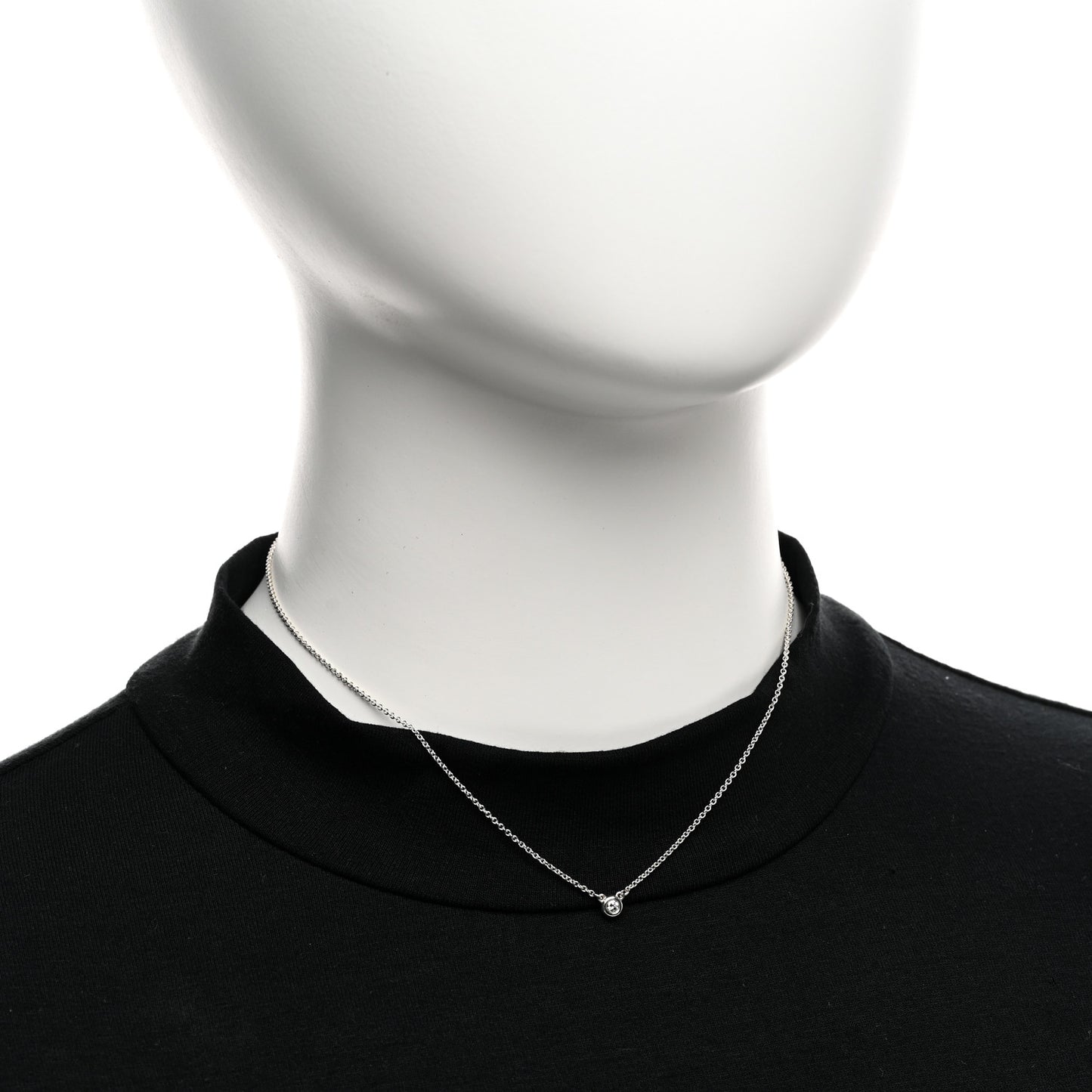 Sterling Silver Diamond .07ct Elsa Peretti Diamonds by the Yard Pendant Necklace