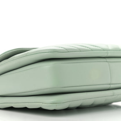 Chanel Lambskin Chevron Quilted Small Trendy CC Dual Handle Flap Bag Light Green 9 of 10
