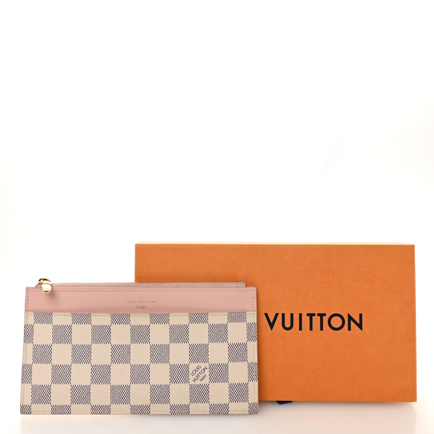Louis Vuitton Damier Azur Slim Purse Rose Ballerine 7 of 7