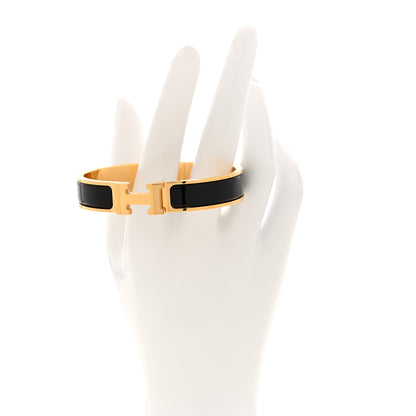 Hermes Enamel Narrow Clic Clac H Bracelet PM Black 2 of 5