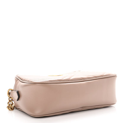 Gucci Calfskin Matelasse Small GG Marmont Chain Shoulder Bag Porcelain Rose 4 of 10