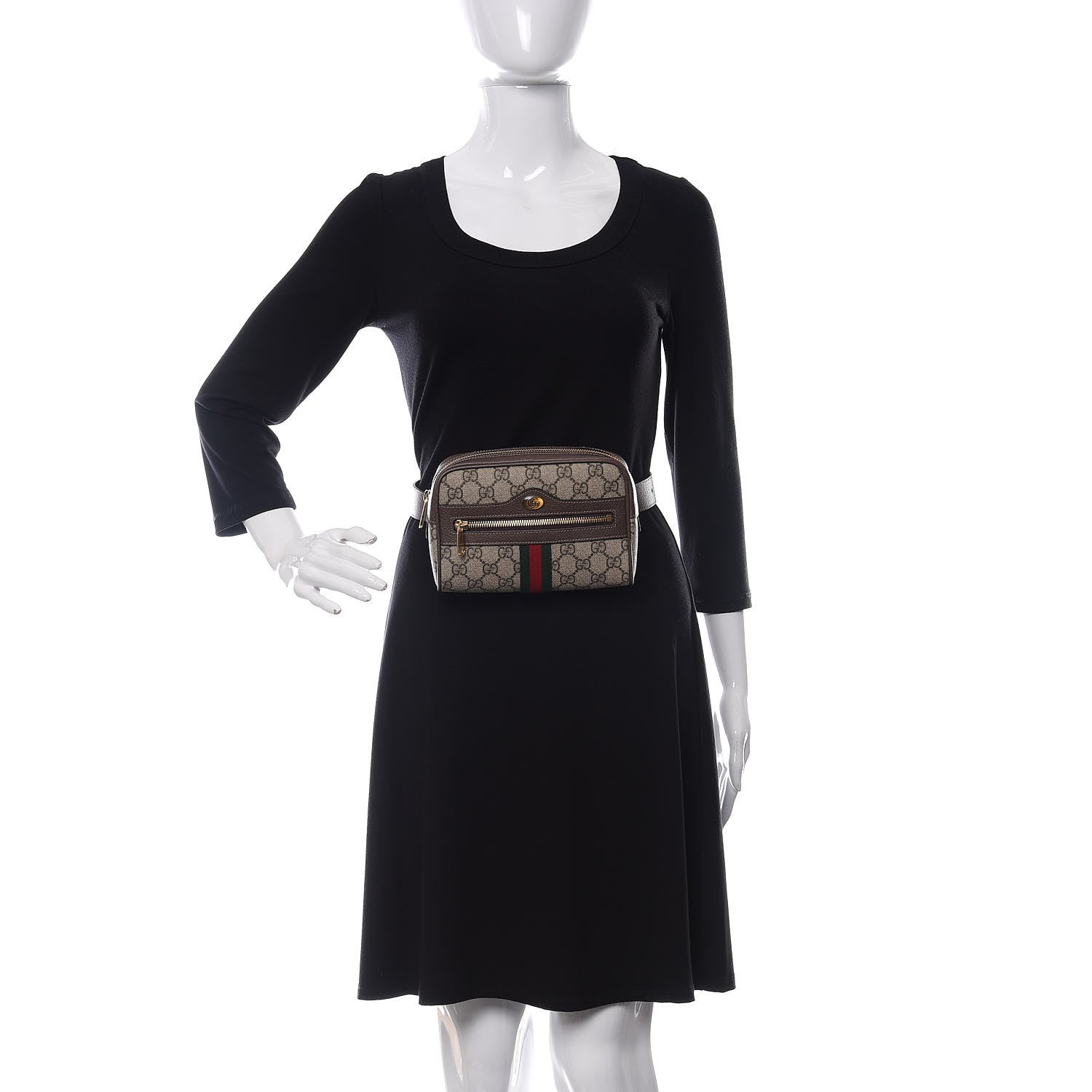 Gucci GG Supreme Monogram Small Ophidia Belt Bag 65 26 Dark Brown 2 of 10