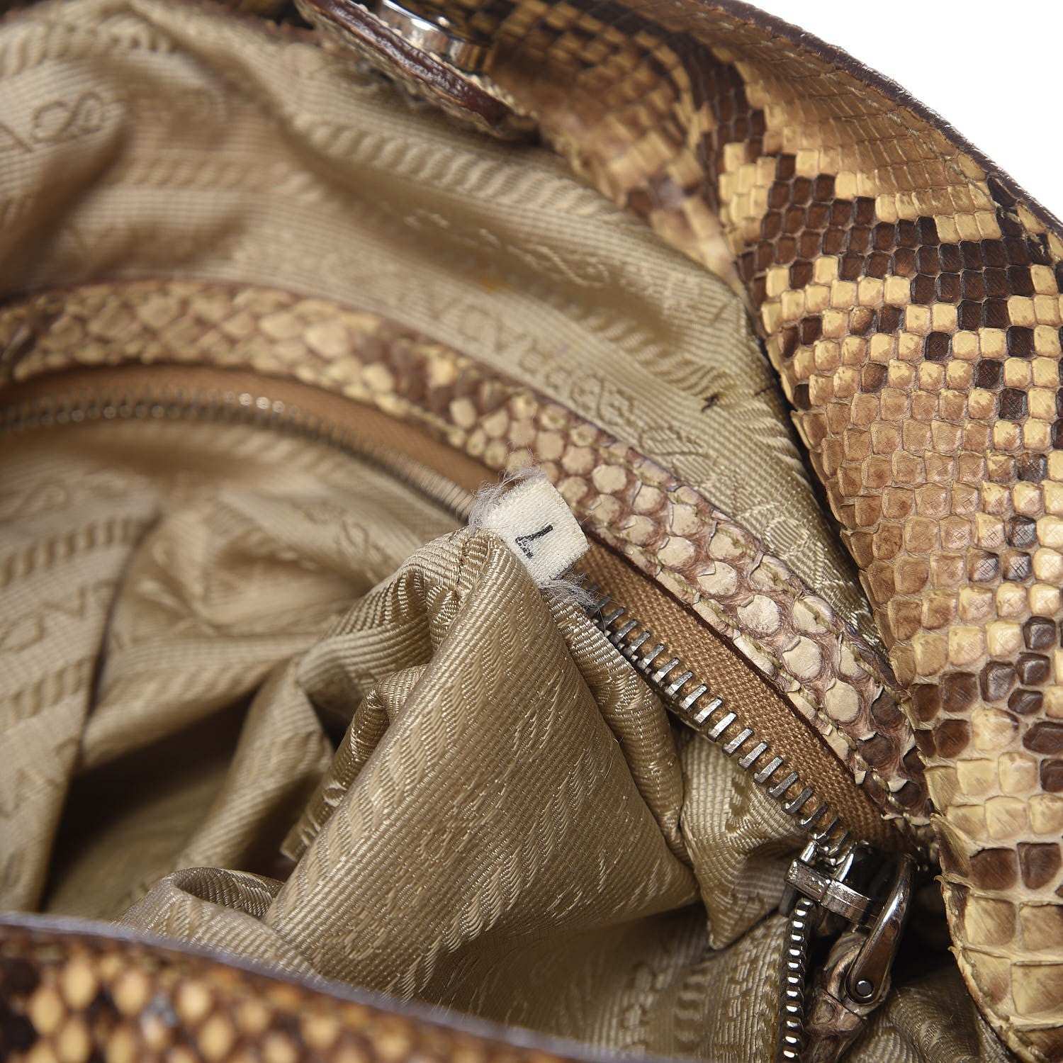 Prada Python Logo Hobo Roccia 7 of 13