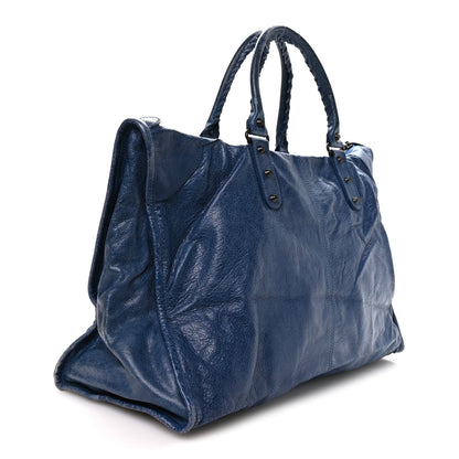 Balenciaga Agneau Classic Hardware Weekender Bleu Cobalt Bleu Electric 3 of 10
