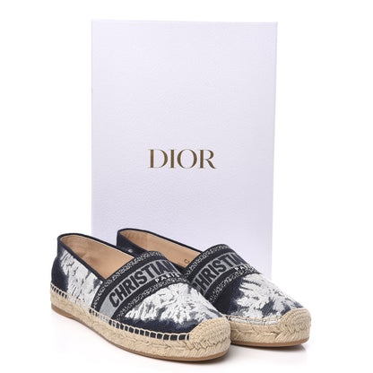 Christian Dior Canvas Tie and Dior Embroidered Granville 15mm Espadrilles 38 Denim 10 of 10