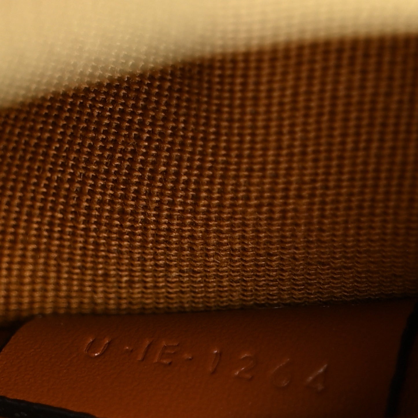 Triomphe Canvas Calfskin Small Cosmetic Pouch Tan