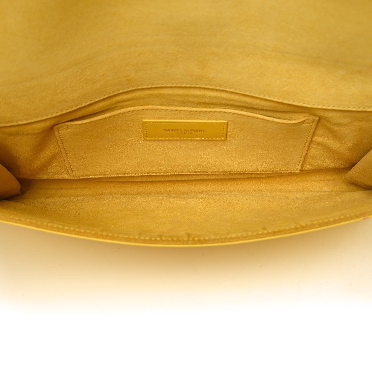 Saint Laurent Calfskin Classic Y Ligne Clutch Soleil 5 of 14
