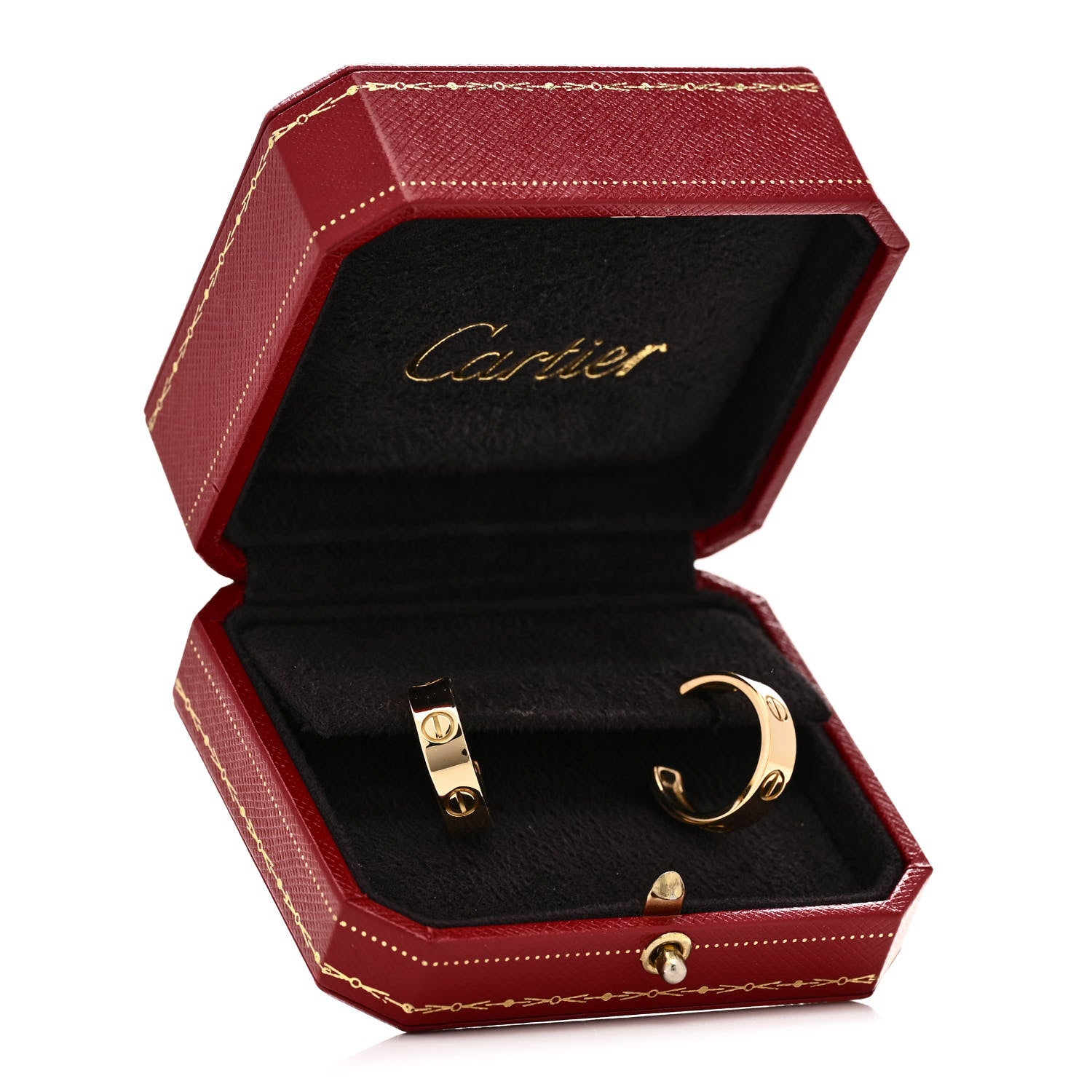 Cartier 18K Yellow Gold 5.5mm LOVE Hoop Earrings 6 of 6
