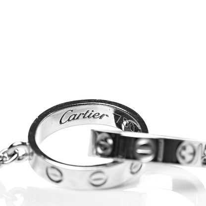Cartier 18K White Gold Interlocking LOVE Necklace 7 of 7
