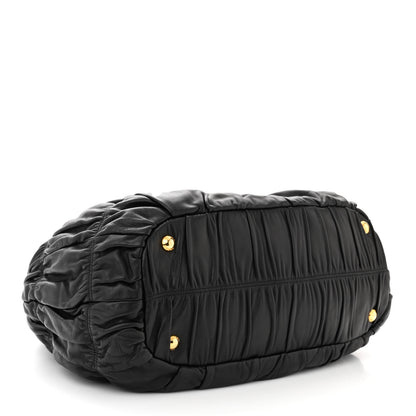 Prada Nappa Gaufre Tote Black 4 of 12