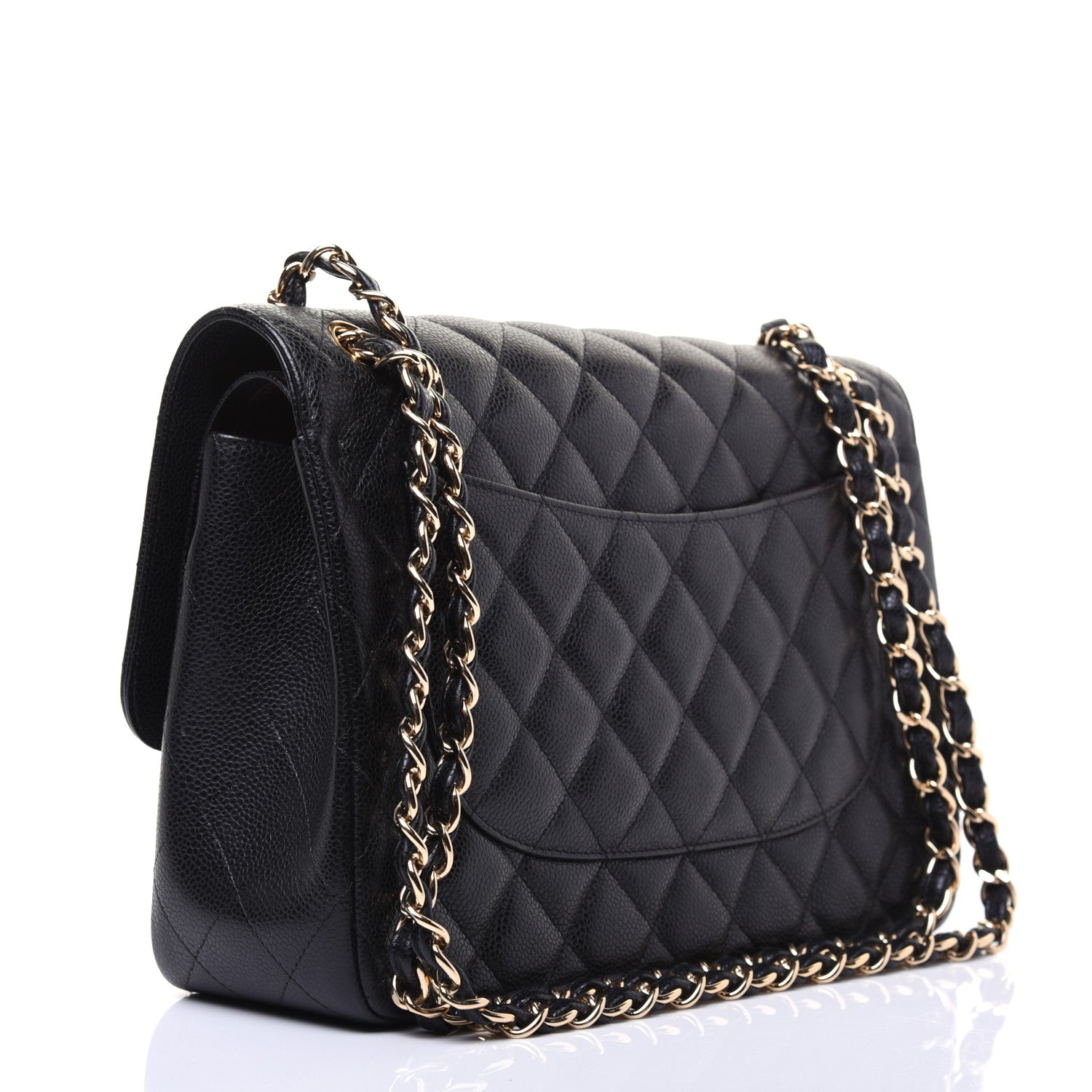 Chanel Caviar Quilted Jumbo Double Flap Black 3 of 17