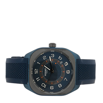 Hermes PVD Titanium Rubber 39mm H08 Automatic Watch Bleu Abysse 2 of 6