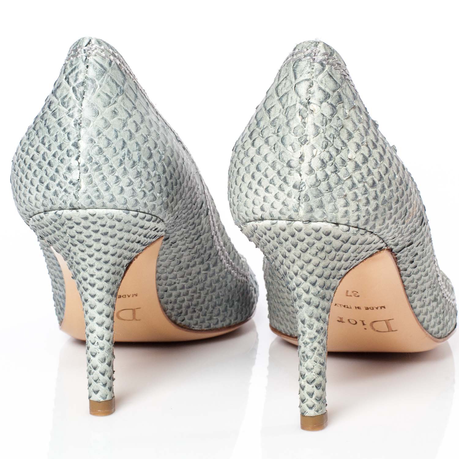Christian Dior Snakeskin Pumps 37 3 of 7