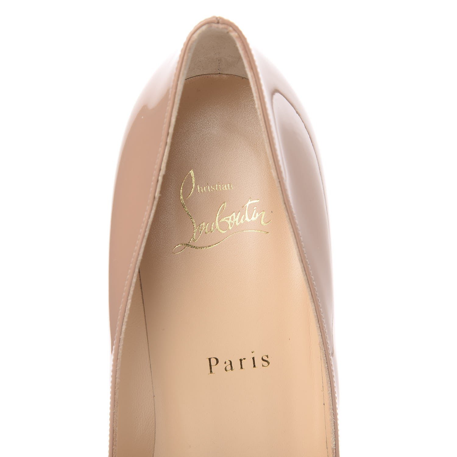 Christian Louboutin Patent Pigalle Plato 100 Pumps 39.5 Nude 7 of 7