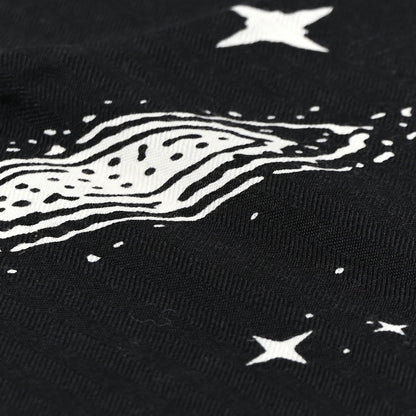 Hermes Silk Cashmere Clair De Lune Shawl 140 Black White 7 of 10