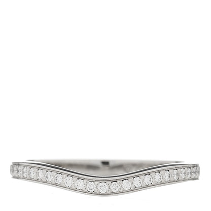 Cartier Platinum Diamond Ballerine Wedding Band Ring 50 5.25 1 of 5