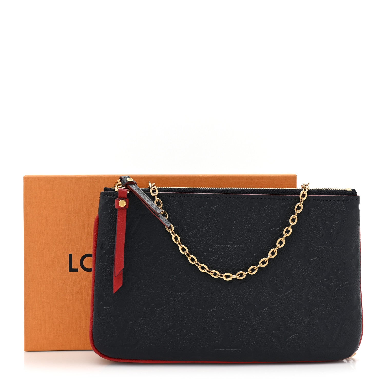 Louis Vuitton Empreinte Double Zip Pochette Marine Rouge 11 of 11