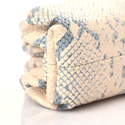 Bottega Veneta Goatskin Python Embossed Teen Pouch Cantaloupe 7 of 8