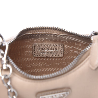 Prada Tessuto Nylon Saffiano Mini Re-Edition 2000 Shoulder Bag Cammeo 5 of 9