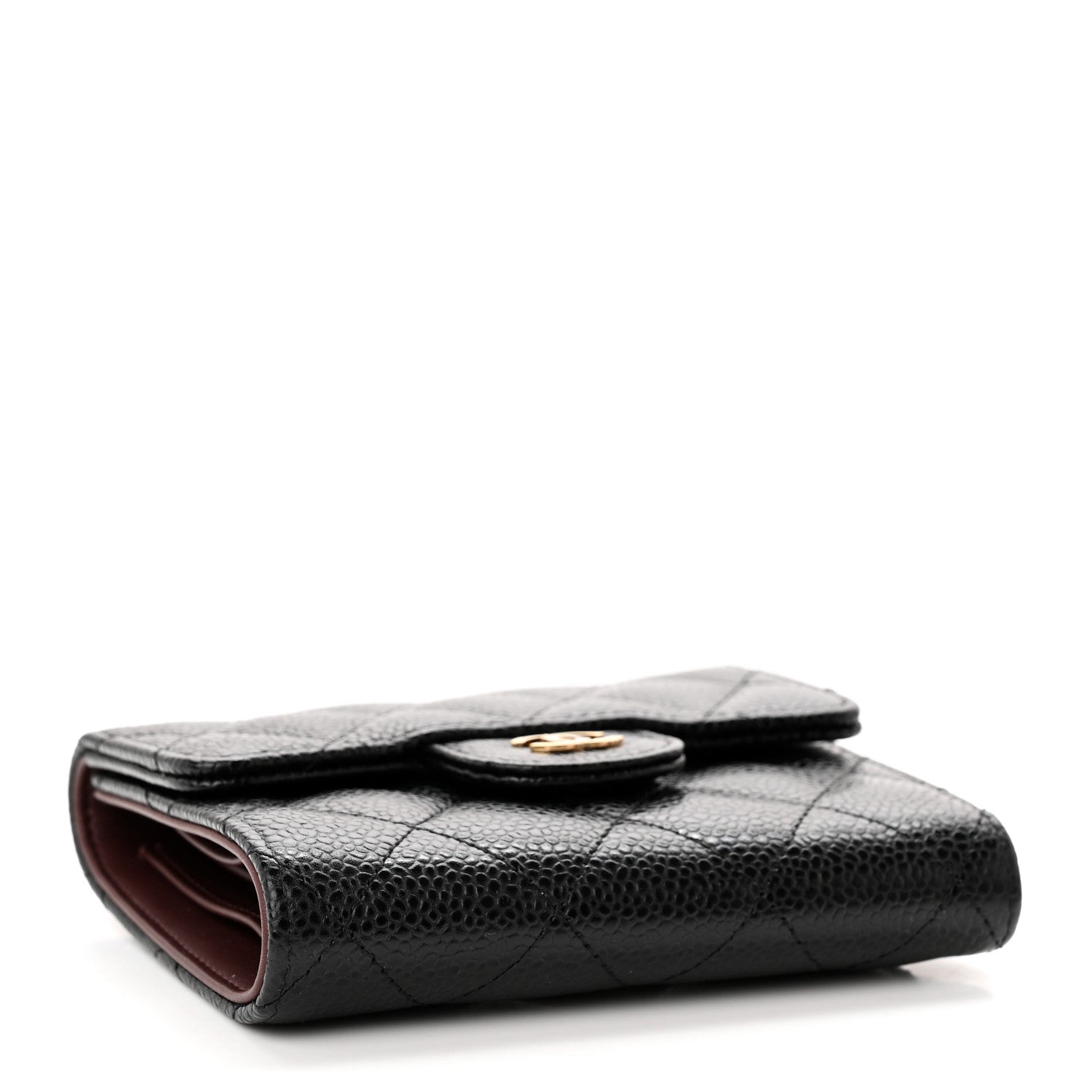 Chanel Caviar Quilted Compact Flap Wallet Black 4 of 12