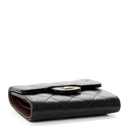 Chanel Caviar Quilted Compact Flap Wallet Black 4 of 12