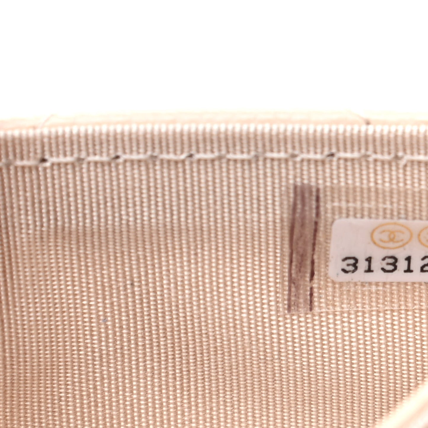 Caviar Pearl Quilted Coco Candy Flap Card Holder Beige