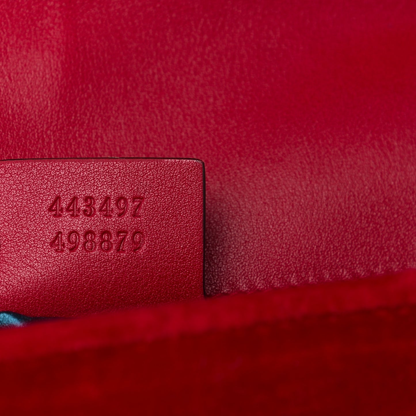 Velvet Matelasse Small GG Marmont Shoulder Bag Hibiscus Red
