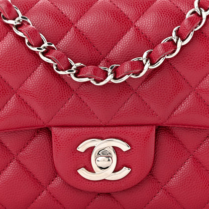 Chanel Caviar Quilted Mini Rectangular Flap Red 8 of 12