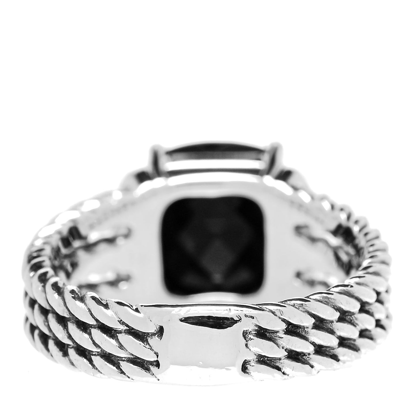 Sterling Silver Diamond Black Onyx 10mm Petite Wheaton Ring 54 6.75