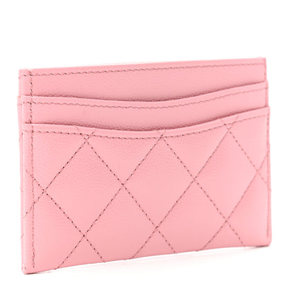 Chanel Caviar Quilted Card Holder Pink 3 of 8