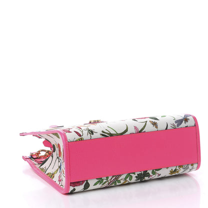 Gucci Canvas Medium Flora Tote Fuchsia 5 of 11