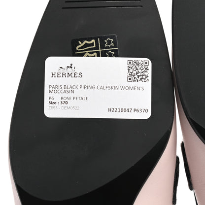 Hermes Calfskin Womens Paris Loafers 37 Rose Petale 9 of 10